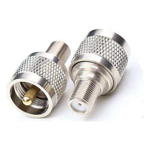 F Female To UHF Male PL259 SO239 RF Coaxial Adapter Connectors