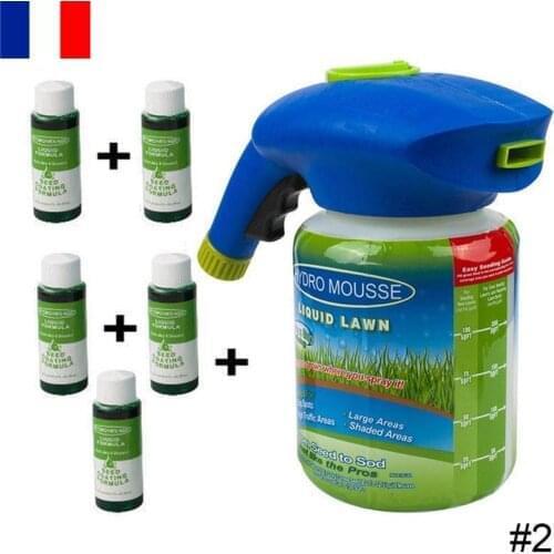 Hydro Mousse liquid lawn seed watering can planting god machine seeding spray gun gardening sowing France Priority Delivery