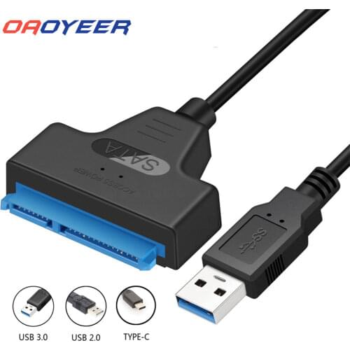 OAOYEER USB SATA 3 Cable Sata To USB 3.0 Adapter UP To 6 Gbps Support External SSD HDD Hard Drive 22 Pin Sata III A25 2.5Inch