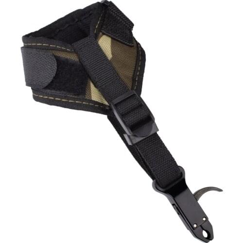 1Pcs Camo Release Aid Compound Bow Trigger Caliper Strap Wrist Band Accessories Archery Bow Free Shipping