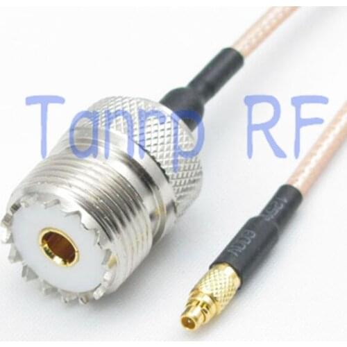 50CM Pigtail coaxial jumper cable RG316 extension cord 20in MMCX male plug to UHF female SO239 jack RF adapter connector