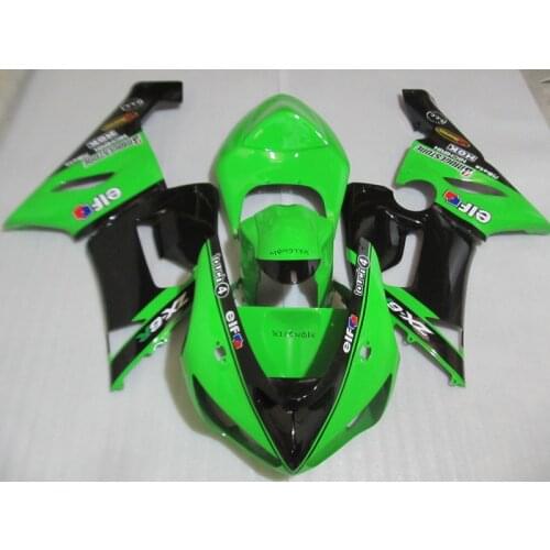 Customize fairing kit for Kawasaki ninja ZX6R 05 06 green black fairings hull ZX6R 2005 2006 TP14