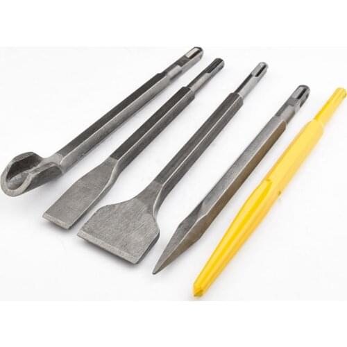 Square head round shank flat chisel pointed chisel wide chisel pick hammer hammer drill bit electric pick shovel U-shaped chisel