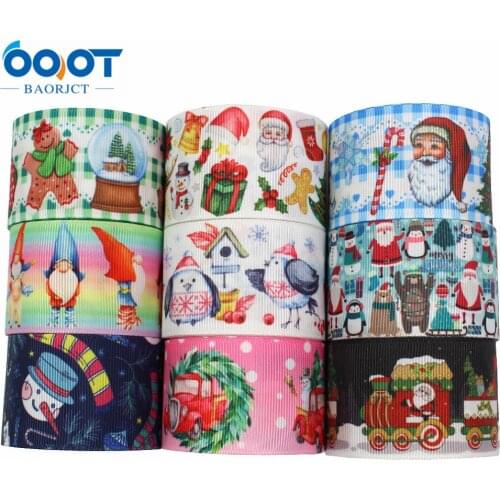 L-20929-1118,1-1/2",10Yards Christmas Series Cartoon Grosgrain Ribbons,Bow Cap Accessories Party Gift Wrap DIY Handmade Material
