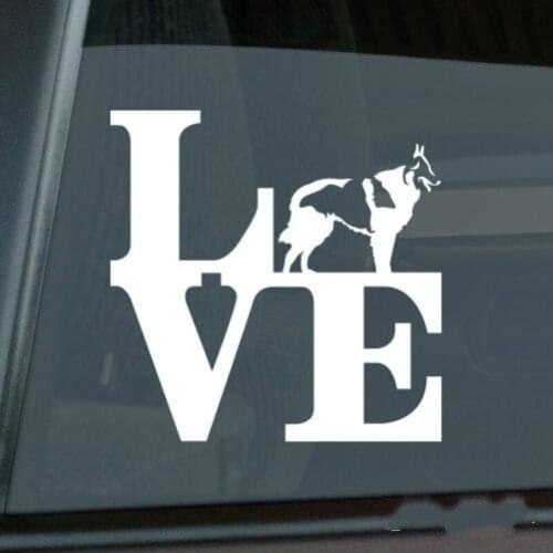 Love Belgian Sheepdog Sticker Die Cut Vinyl park window decal sticker for car body window computer 5.50 x 5.50 inch