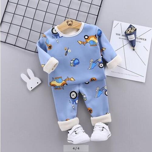 Cute Girl Pajamas Kid Cartoon Sleepwear Baby Clothing Set Autumn Cotton Nightwear Boys Animal Pajamas Set Children Sleepwear