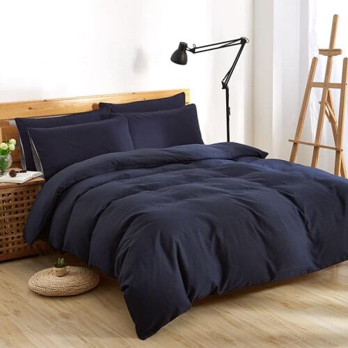 Bedding solid color dual purpose four piece set simple quilt cover bed single double four piece set comforter bedding sets