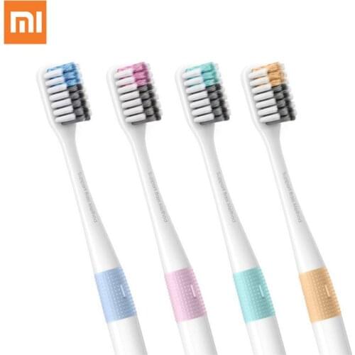 Original 4pcs smart Xiaomi Doctor B Bass Method Tooth brush Manual Soft Toothbrush 4 Colors/Lot With Travel Box