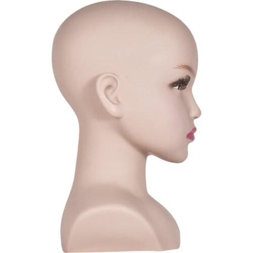 PVC Children Mannequins Manikin Head Model for Wig Hat Scarf Glasses Show Stand Display
