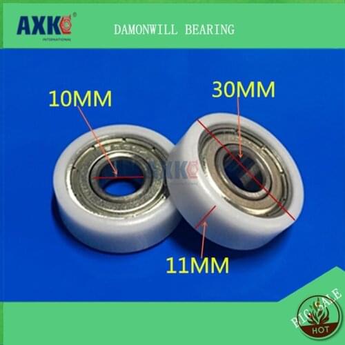 Rubber wheel 10*30*11 4PCS Polyurethane 6000POM plastic bearing wheel nylon positioning wheel guide pulley roller