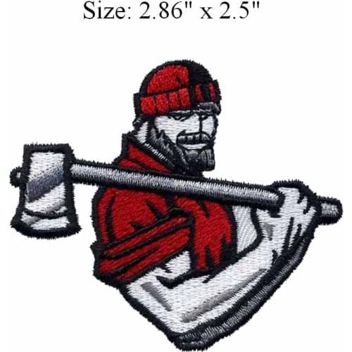 LUMBERJACK 2.86"wide embroidery patch for Rock/life/Kick Ass