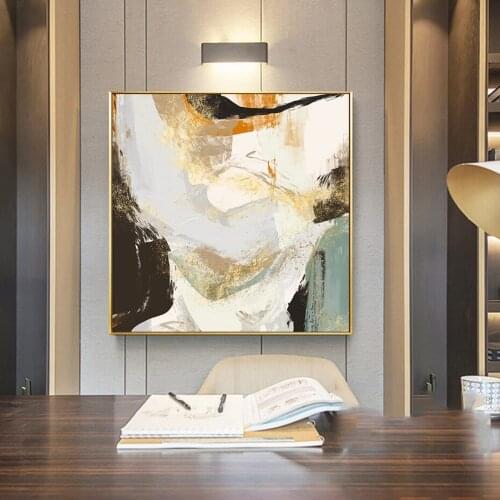 Modern Abstract Beige Blue Marble Canvas Wall Art Paintings Prints and Posters Picture for Living Room Interior Home Decor