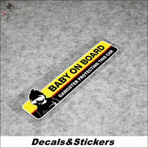 NO.L204 BABY ON BOARD Caution 3M Reflective Modified Stickers Car Glass Waterproof Decals Racing Motorcycle