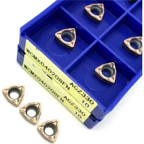 WCMX030208 WCMX040208 ACZ330 Carbide Insert Turning Tool Turning Milling Cutter CNC Cutting Tool Slot Cutting for Type U Drill