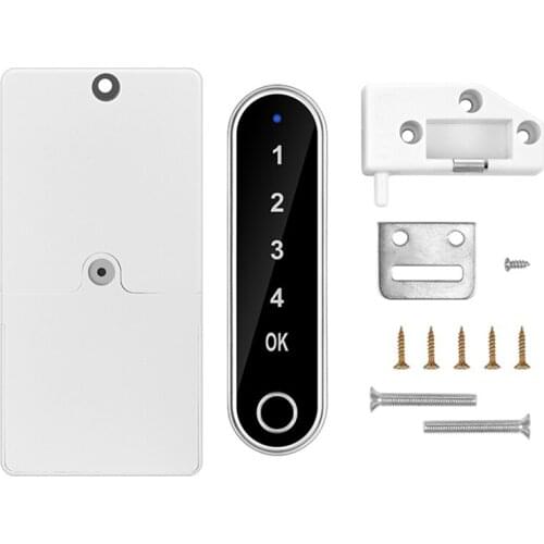 Smart Drawer Cabinet Door Lock Fingerprint And Password Combination Electronic Door Lock USB Emergency Port Easy Installation