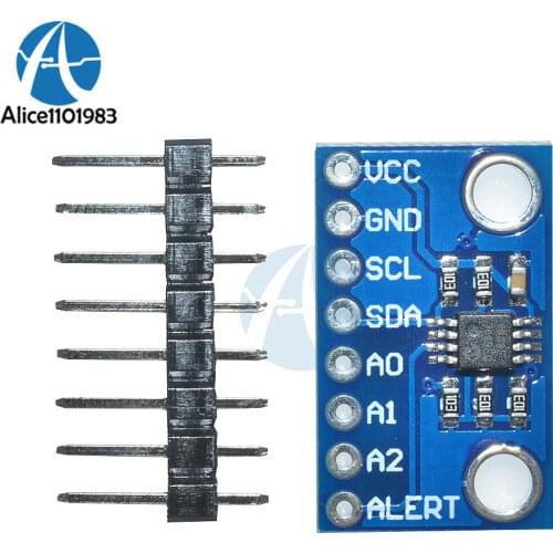 High Accuracy MCP9808 I2C IIC Temperature Sensor Module Breakout DIY Kit Temperature Transmitter PCB Board