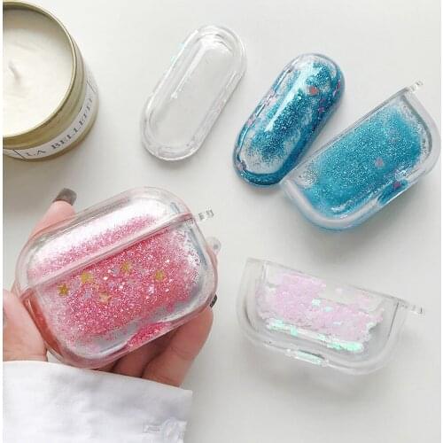 Earpods Case For AirPods Pro Carbon Fiber Litchi Grain Shockproof Earphones Protective Cover with Keychain For Air Pods Pro 2019