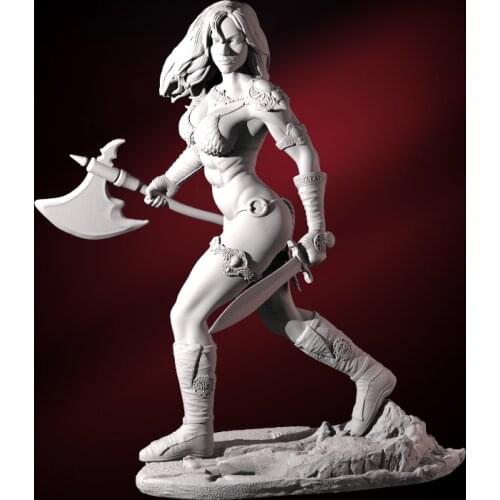 1/24 75mm 1/18 100mm Resin Model Kits Beauty Kills Beast Unpainted No Color RW-101