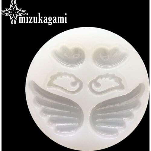 1pcs UV Resin Jewelry Liquid Silicone Mold Cute Angel Wings Shape Resin Charms Molds For DIY Intersperse Decorate Making Molds