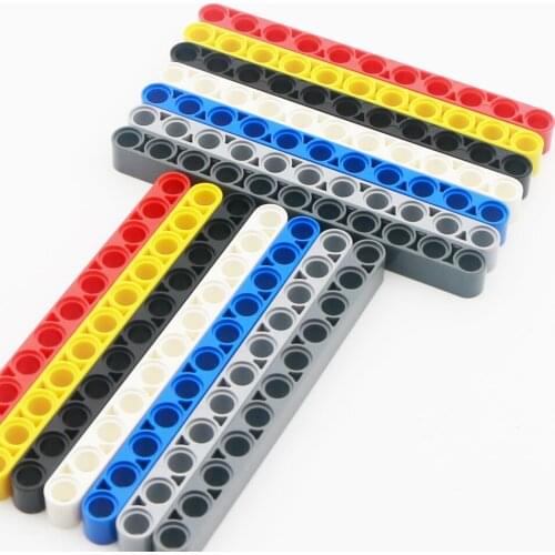 100pcs Wholesales Technic Liftarm 1x11 Thick Studless Bricks Parts Beam Accessories Technic Connector Bulk Building Blocks 32525