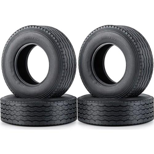 4Pcs Rubber All-Terrain Tyres Wheel Tires Thicken Widen 28mm for 1/14 Tamiya Tractor Truck RC Car