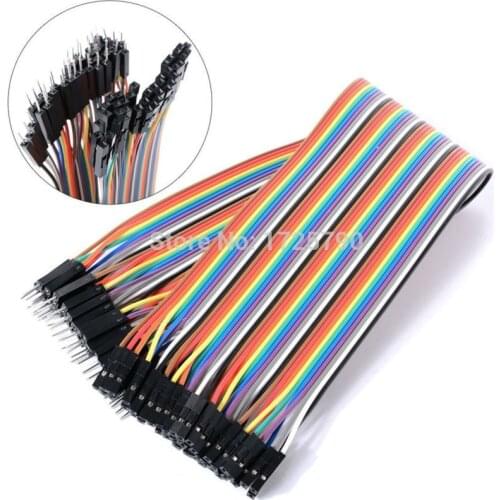 40pcs 1 PIN Male To Female Jumper Wire 20cm Dupont Cable Header Breadboard PCB Connector for Arduino DIY Kit