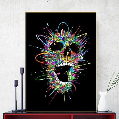 Abstract Graffiti Art Painting on Canvas Laughing Cuadros Wall Art Posters Prints Wall Pictures for Living Room Home Wall Decor