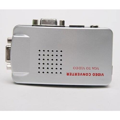 PC VGA to TV AV, RCA, S-Video Converter Adapter Box Computer Laptop VGA Output to RCA AV Input TV Switch Box