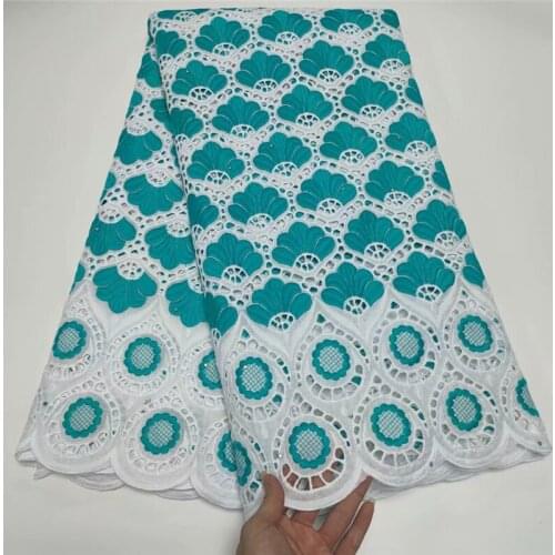African Tissu Embroidery Swiss Voile Lace Fabric New SwissLace Cotton For Wedding Dress 5yards