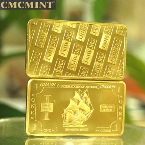 B50 pure brass bar, brass coin, cast coin,, Metal Crafts Old Coin Prices Gold Coins 1 Oz Brass Iron Ship Bar