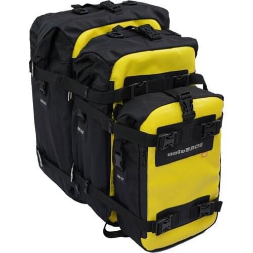 Black Yellow Motorcycle Rear Seat Bag Waterproof Moto Back pockemulti-function ombination Motocross Bike Saddle bag 10 20 30L