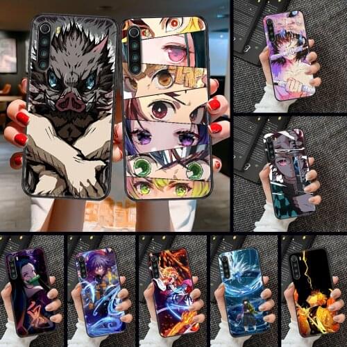 Demon Slayer Anime Tanjirou Phone case For Xiaomi Redmi Note 7 7A 8 8T 9 9A 9S 10 K30 Pro Ultra black painting hoesjes 3D coque