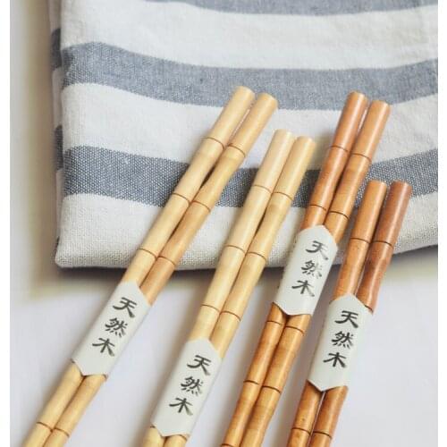 Handmade Natural Bamboo Wood Chopsticks Healthy Chinese Chop Sticks Reusable Hashi Sushi Food Stick Gift Tableware