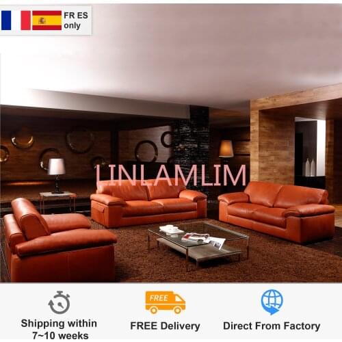 High quality genuine leather sofa modern Nordic couch living room sofa furniture home feather sofa set 1+2+3 seater