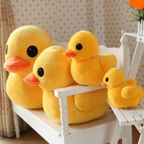 30cm 50cm Rubber Hongkong Big Yellow Duck Stuffed Plush Soft Pillow Doll Toy Christmas Gift
