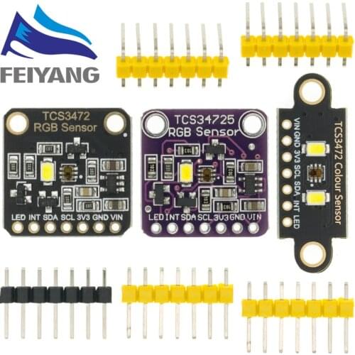 TCS34725 Low Power IR Blocking Filter RGB Light Color Sensor Recognition Diy Kit Electronic PCB Board For Arduino Programmable