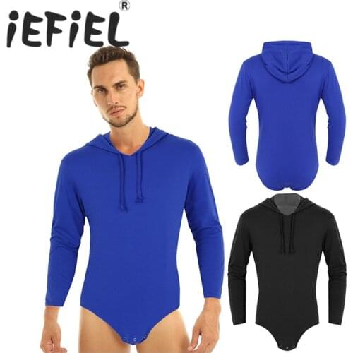 Male Mens Adults Baby Diaper Lover Cosplay Bodysuit One-piece Soft Solid Color Long Sleeves Press Crotch Hoodie Jumpsuit Romper