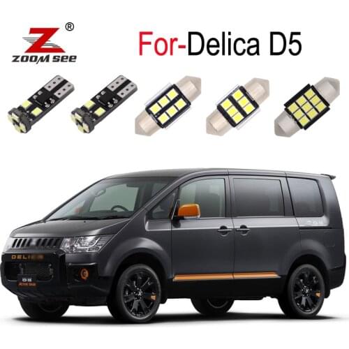 12pcs Canbus No Error White interior LED bulb dome reading light kit For Mitsubishi Delica D:5 D5 CV5W CV2W (2007-2018)