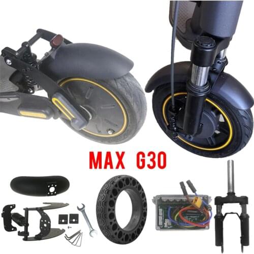 For Ninebot Max G30 Electric Scooter Fork Rear Suspension Kit Shock Absorber Control Board Solid Tire Scooters Accessories