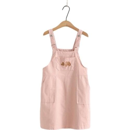 Summer Pink Kawaii Strap Dress Women 2021 Cute Fashion Casual Clothes Girls Blue Adjustable Suspender Black Mini Overalls