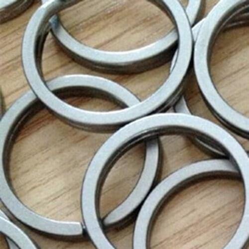 32mm EDC Outdoor Small Tool Rough Stone Wash Style Key Ring Accessories Titanium Alloy Key Ring