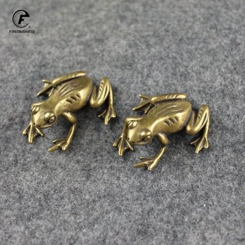 Frogs bionic copper model Home Office Decoration New arrival retro brass animal High quality & tea pet Tabletop Ornaments Gift