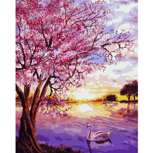 Paint by Numbers DIY Painting Kit for Kids & Adults Beginner Colorful Digital Oil Painting Canvas Painting for Office Christmas