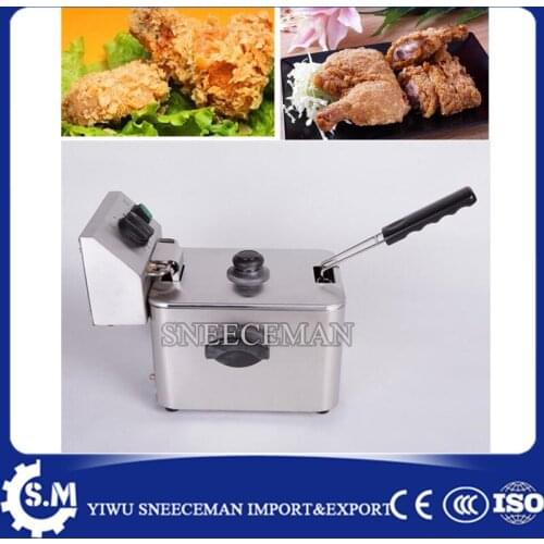 4L Single-cylinder electric fryer french fries chicken electric frying pan stainless steel deep fryer machine