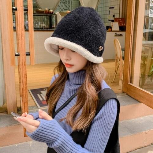 The New Imitation Mink Autumn and Winter Bucket Hat Outdoor Warm Ladies Fisherman Hat Fashion Trend Ladies Panama Hat Bucket Hat