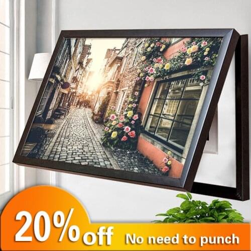 Covering the meter box decorative Luminous clock painting,Modern minimalist living room dining room paintings