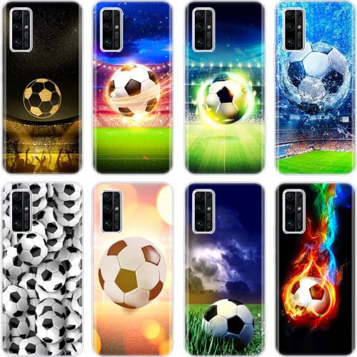Football Soccer ball Silicone Phone Case for Huawei Honor 10X Lite 10i 20i 20E 20S 30S 30i 30 Pro Plus 9C 9X Pro 30 Lite Cover
