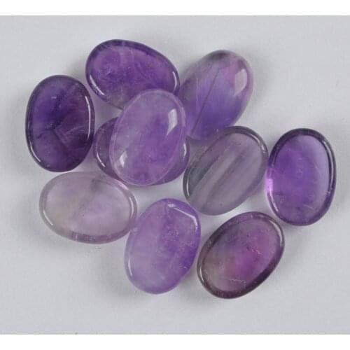 14x10MM Purple Crystal Bead Oval CAB GEM Jewelry Making (10 pcs/lot) H131