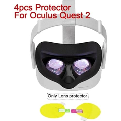 4pcs HD Lens Soft Film For Oculus Quest 2 VR Screen Protective Film For Oculus Quest 1/Rift S Headset Helmet Anti Scratch Lens