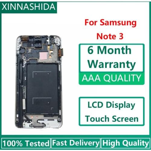 Super AMOLED LCD Display For Samsung Galaxy Note 3 N900 N9005 N900A N900V LCD Display Touch Screen Digitizer Assembly With Frame